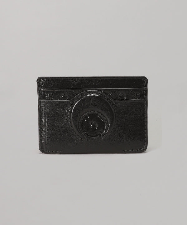 Recycled Leather Card Holder-Marine Serre-Forget-me-nots Online Store