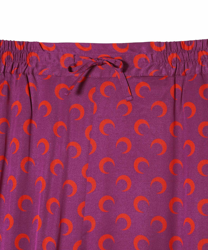 Moon Printed Flou Drawstring Trousers-Marine Serre-Forget-me-nots Online Store