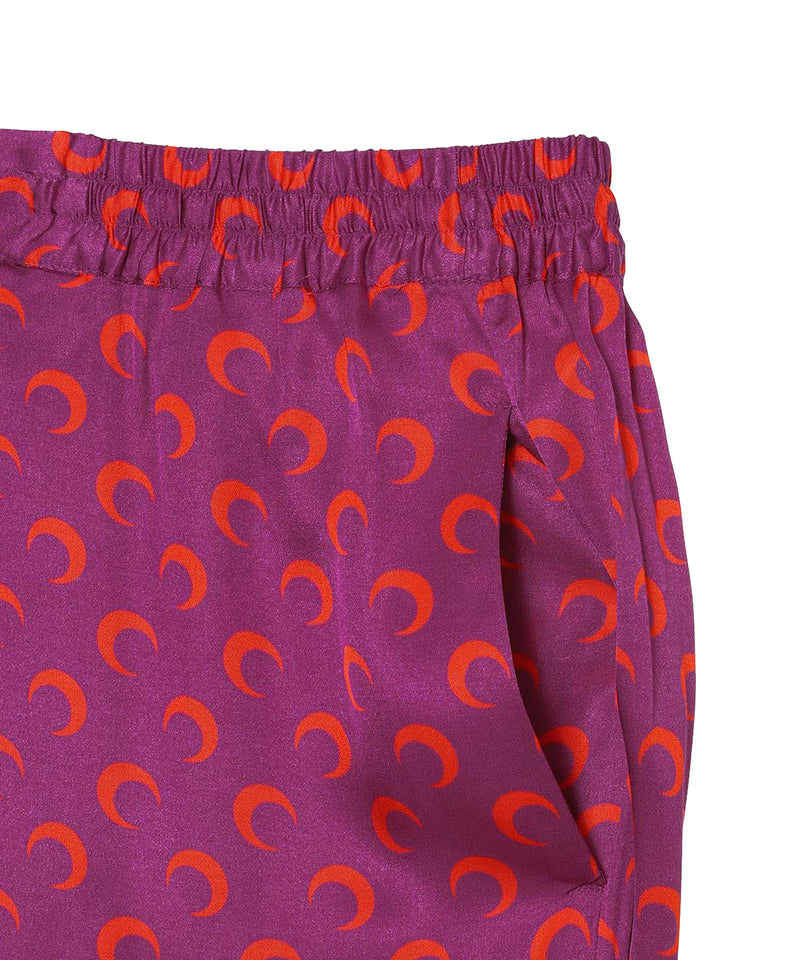 Moon Printed Flou Drawstring Trousers-Marine Serre-Forget-me-nots Online Store