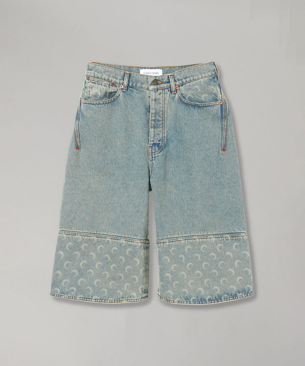 Moon Laser Denim Bermudas-Marine Serre-Forget-me-nots Online Store