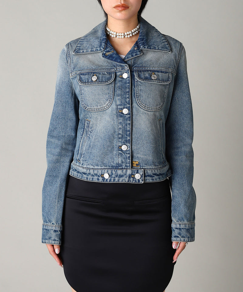 Signature Denim Trucker Jacket-courrèges-Forget-me-nots Online Store