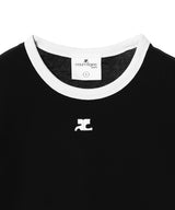 Signature Contrast T-Shirt-courrèges-Forget-me-nots Online Store