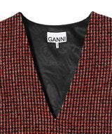 Woollen Check Buckle Mini Dress-GANNI-Forget-me-nots Online Store