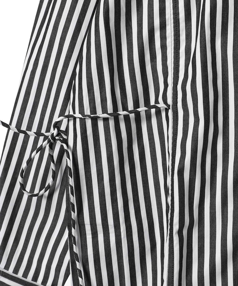 Stripe Cotton Oversized Tie String Shirt-GANNI-Forget-me-nots Online Store