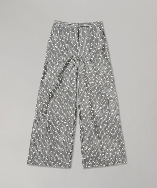 Acetate Jacquard Cargo Pants-GANNI-Forget-me-nots Online Store