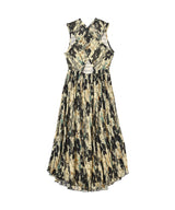 Printed Pleats Smock Midi Straps Dress-GANNI-Forget-me-nots Online Store