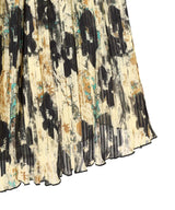 Printed Pleats Smock Midi Straps Dress-GANNI-Forget-me-nots Online Store