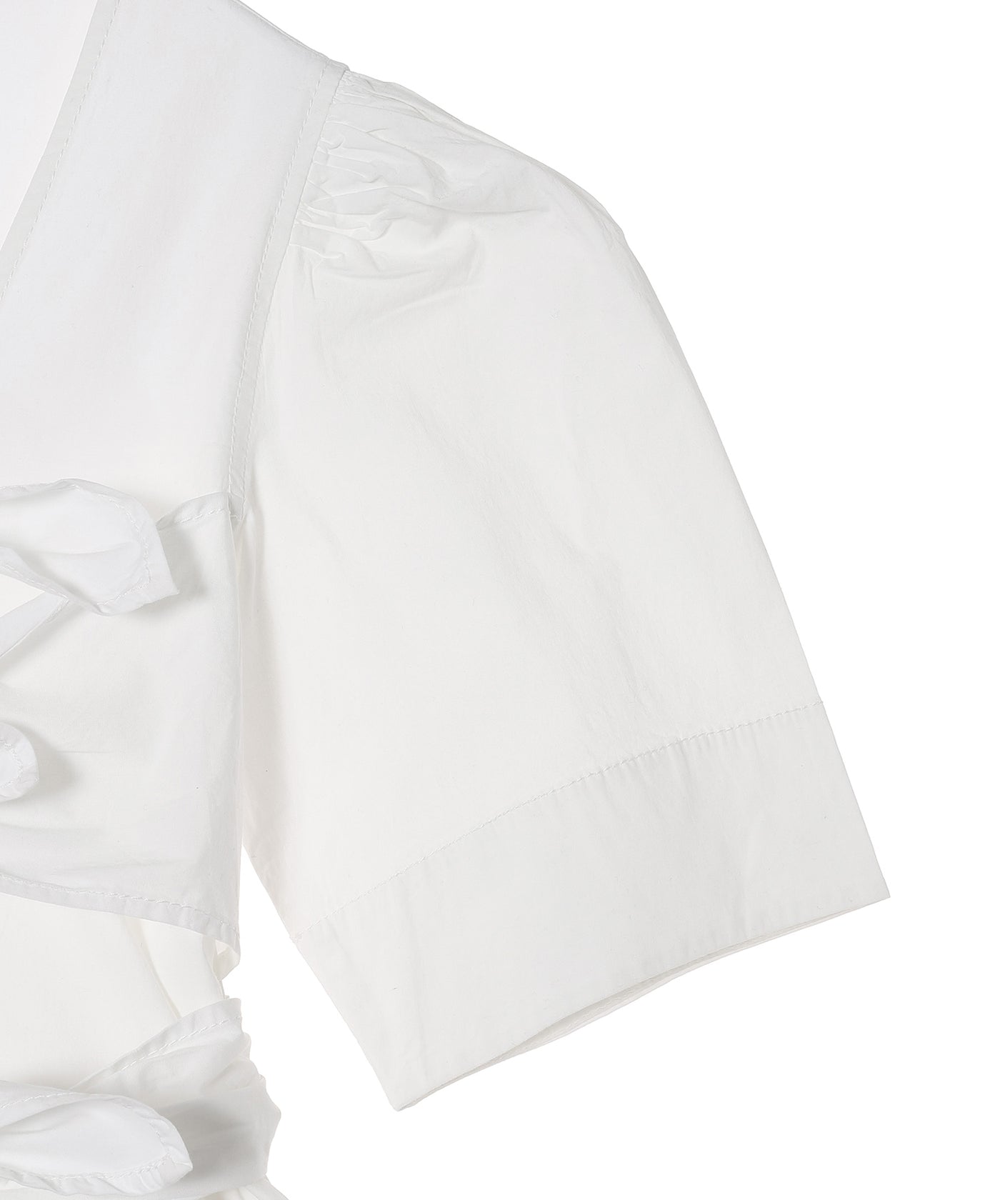 ガニー(GANNI)|Washed Stretch Cotton Tie Strap Blouse ガニー(GANNI)|Washed Stretch Cotton Tie Strap Blouse