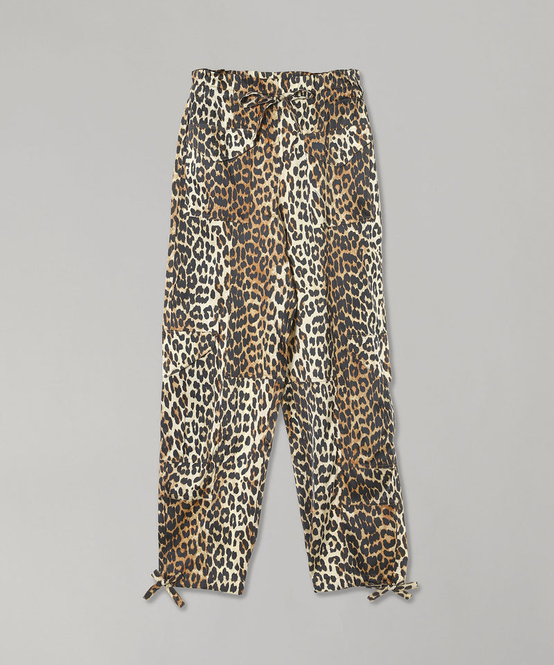 Printed Satin Pants-GANNI-Forget-me-nots Online Store