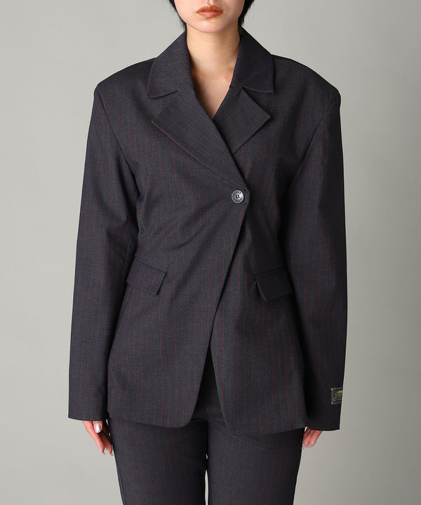 Stretch Stripe Blazer-GANNI-Forget-me-nots Online Store