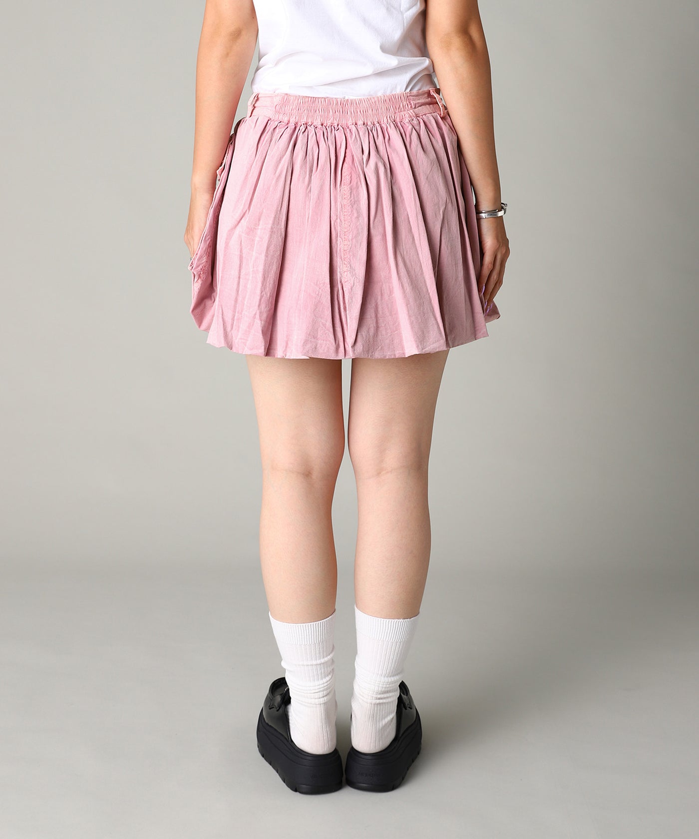 Washed Stretch Cotton Mini Bubble Skirt｜ガニー(GANNI)｜Forget-me