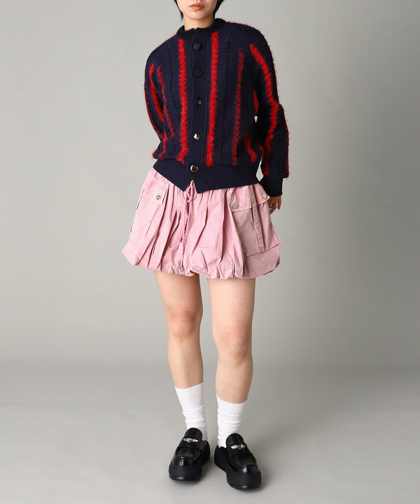 Washed Stretch Cotton Mini Bubble Skirt-GANNI-Forget-me-nots Online Store