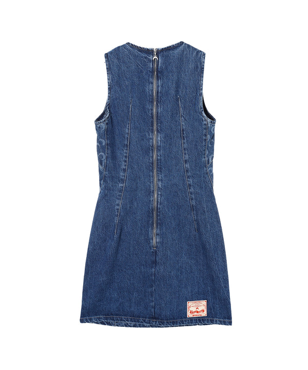 Deadstock Denim Mini Dress-Marine Serre-Forget-me-nots Online Store