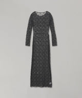 Moonogram Mesh Flock Long Dress W-Marine Serre-Forget-me-nots Online Store