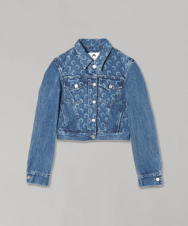 マリーンセルのアイコン的三日月のテキスタイルが入ったジャケット