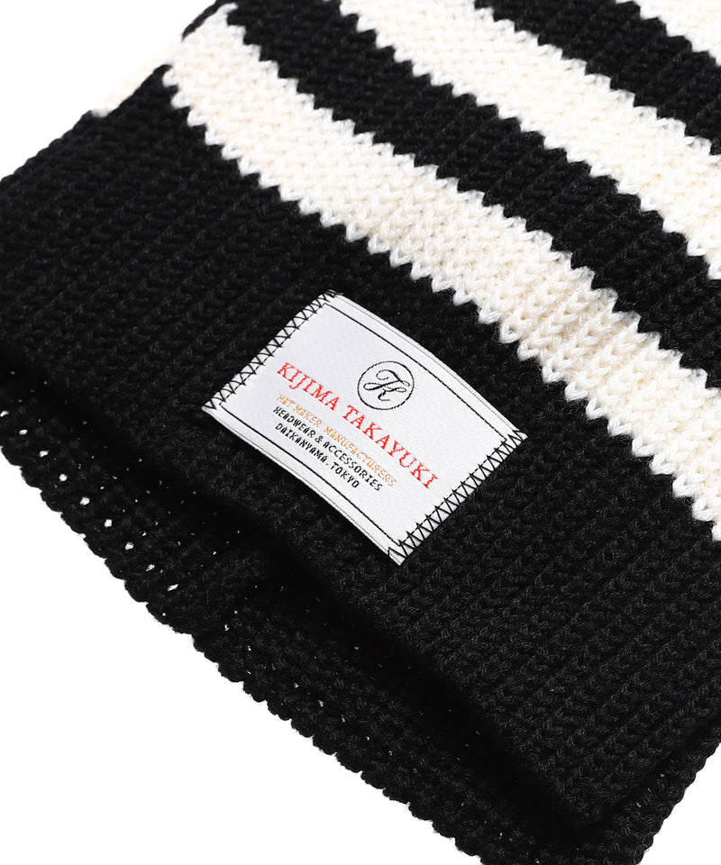 Horizontal Stripes Balaclava-KIJIMA TAKAYUKI-Forget-me-nots Online Store