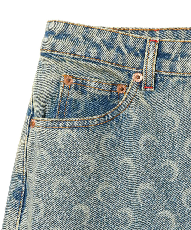 Moon Laser Denim Loose Jeans-Marine Serre-Forget-me-nots Online Store