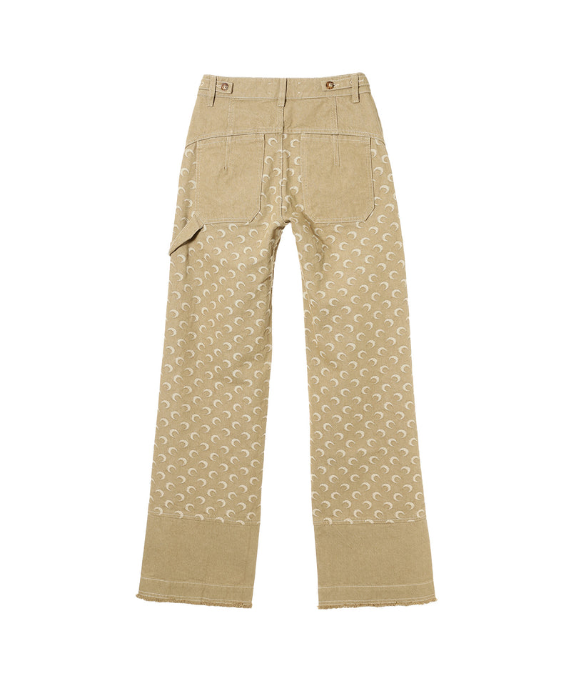 Moon Jacquard Twill Workwear Pants-Marine Serre-Forget-me-nots Online Store