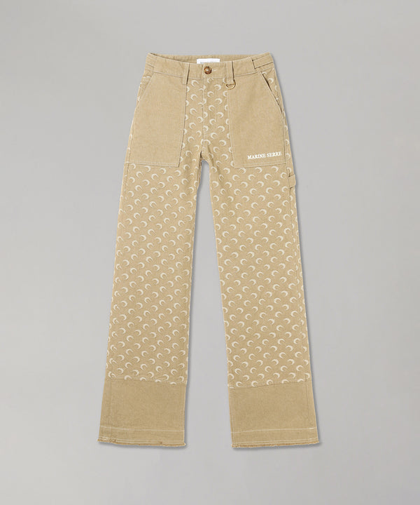 Moon Jacquard Twill Workwear Pants-Marine Serre-Forget-me-nots Online Store