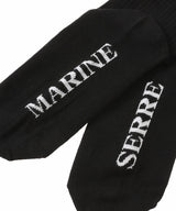 Moon Logo Ribbed Jersey Ankle Socks-Marine Serre-Forget-me-nots Online Store