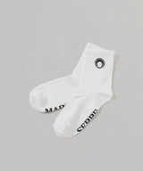 Moon Logo Ribbed Jersey Ankle Socks-Marine Serre-Forget-me-nots Online Store