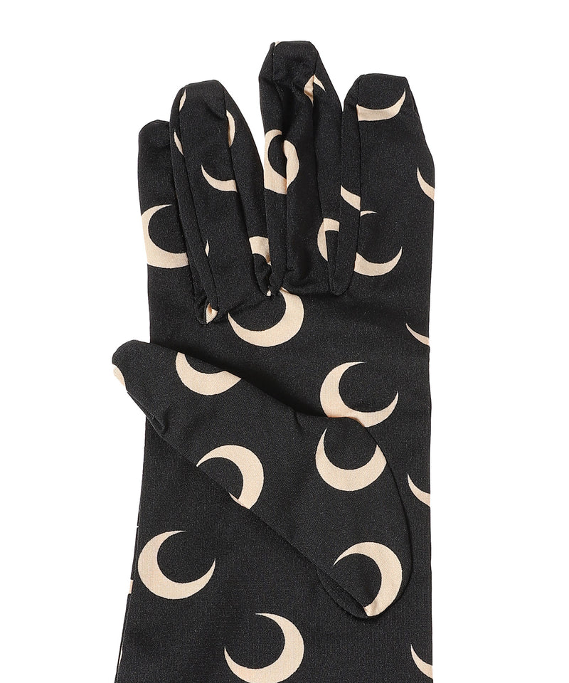 Moon Printed Jersey Wrist Lenght Gloves-Marine Serre-Forget-me-nots Online Store