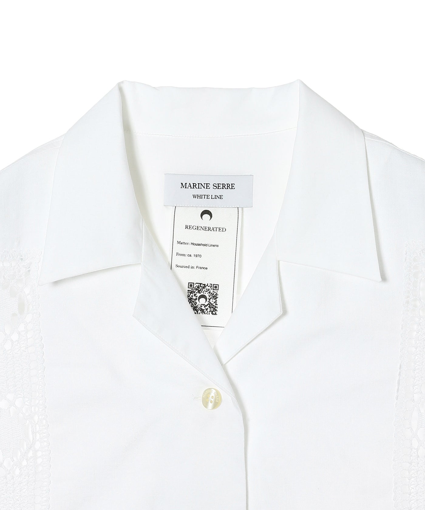 Marine Serre | Tops | Marine Serre White Green Crescent Top