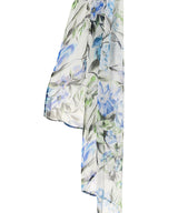 Upcycled Silk Scarves Draped Skirt-Marine Serre-Forget-me-nots Online Store