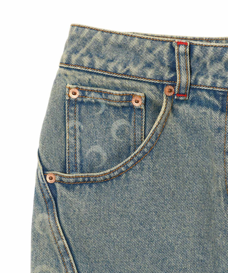 Moon Laser Denim Mini Skirt-Marine Serre-Forget-me-nots Online Store