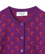 Moon Jacquard Knit Fitted Cardigan-Marine Serre-Forget-me-nots Online Store