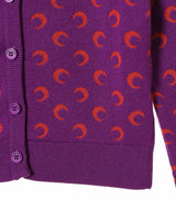 Moon Jacquard Knit Fitted Cardigan-Marine Serre-Forget-me-nots Online Store