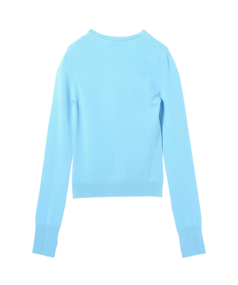 Moon Logo Knit Fitted Sweater-Marine Serre-Forget-me-nots Online Store