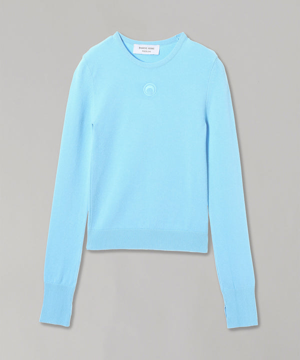 Moon Logo Knit Fitted Sweater-Marine Serre-Forget-me-nots Online Store