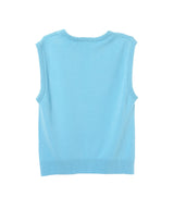 Moon Logo Knit Vest-Marine Serre-Forget-me-nots Online Store