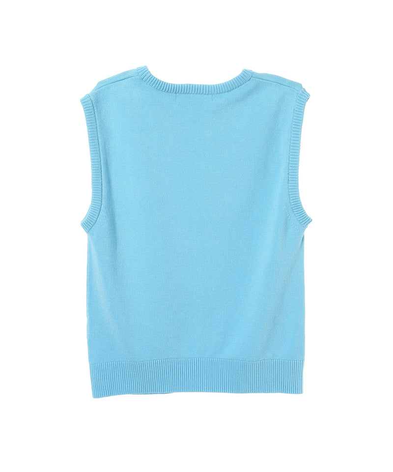 Moon Logo Knit Vest-Marine Serre-Forget-me-nots Online Store