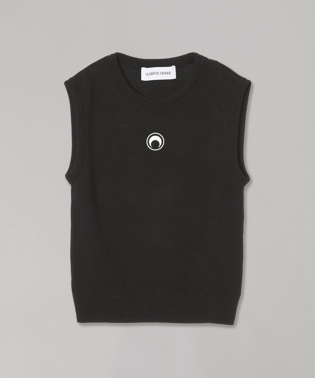 マリーンセル(Marine Serre)｜Moon Logo Knit Vest -  242397008013｜スニーカー・ファッションのForget-me-nots