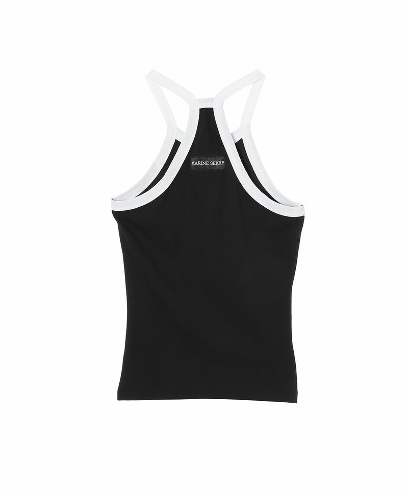 Organic Cotton Rib 2X2 Tank Top-Marine Serre-Forget-me-nots Online Store