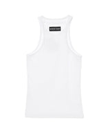 Moon Logo Ribbed Jersey Tank Top-Marine Serre-Forget-me-nots Online Store