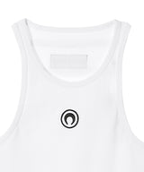 Moon Logo Ribbed Jersey Tank Top-Marine Serre-Forget-me-nots Online Store