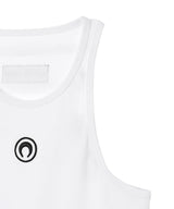 Moon Logo Ribbed Jersey Tank Top-Marine Serre-Forget-me-nots Online Store