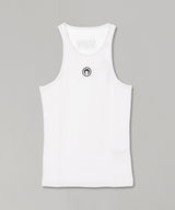 Moon Logo Ribbed Jersey Tank Top-Marine Serre-Forget-me-nots Online Store