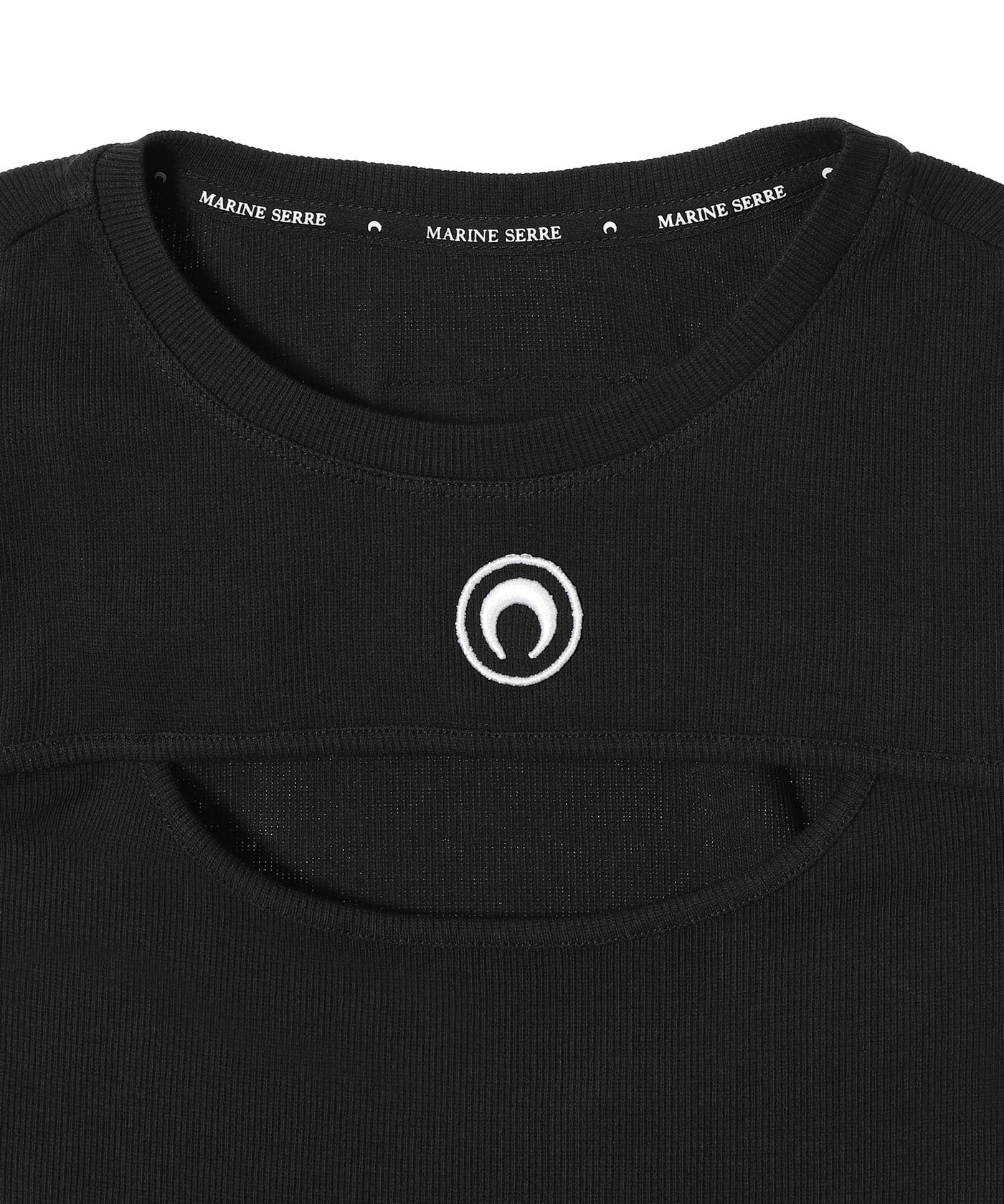 マリーン セル(Marine Serre)｜Moon Logo Ribbed Jersey Cut-Out