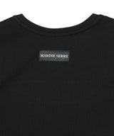 Moon Logo Ribbed Jersey Cut-Out T-Shirt-Marine Serre-Forget-me-nots Online Store