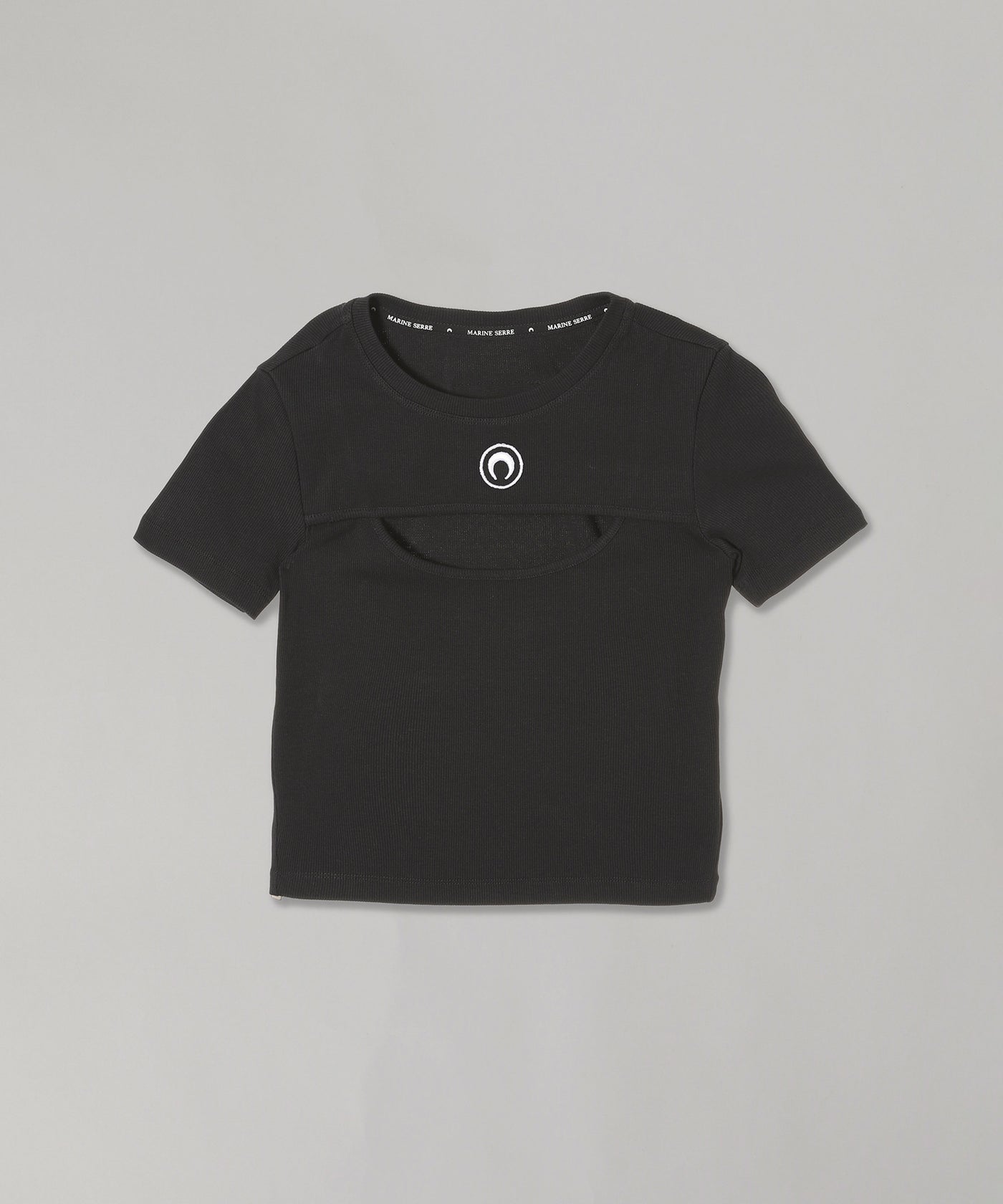 マリーン セル(Marine Serre)｜Moon Logo Ribbed Jersey Cut-Out