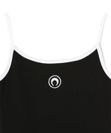 Moon Logo Ribbed Jersey Tank Top-Marine Serre-Forget-me-nots Online Store