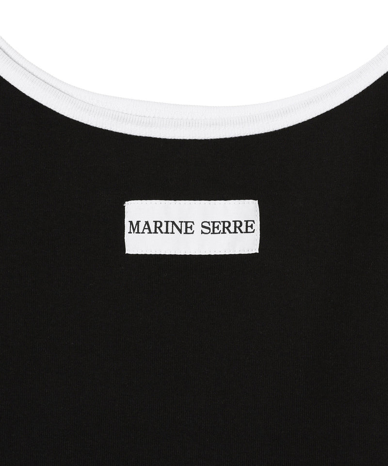 Moon Logo Ribbed Jersey Tank Top-Marine Serre-Forget-me-nots Online Store