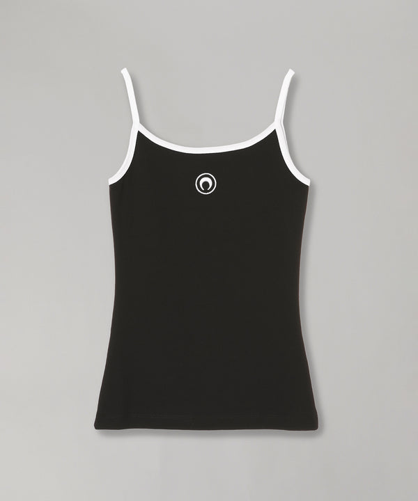 Moon Logo Ribbed Jersey Tank Top-Marine Serre-Forget-me-nots Online Store