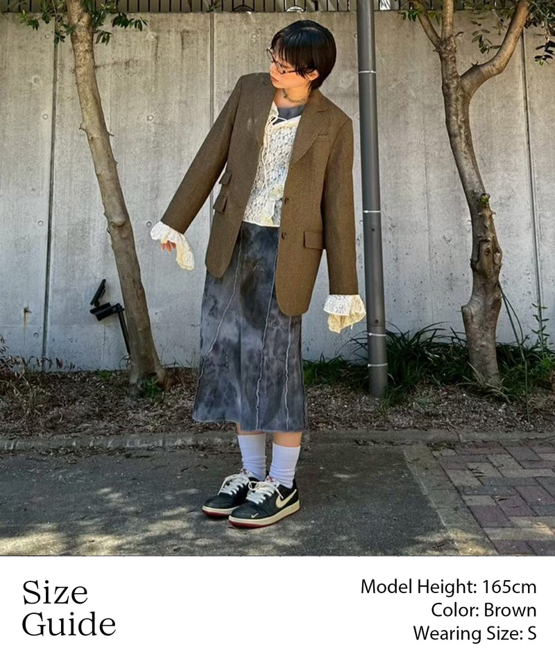 Wool Blazer Jacket-Forget-me-nots-Forget-me-nots Online Store