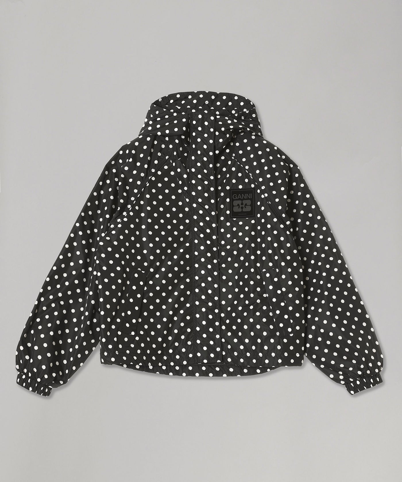 ガニー(GANNI)｜Flyweight Nylon Jacket Printed｜Forget-me-nots