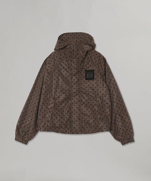 Printed Flyweight Nylon Jacket-GANNI-Forget-me-nots Online Store